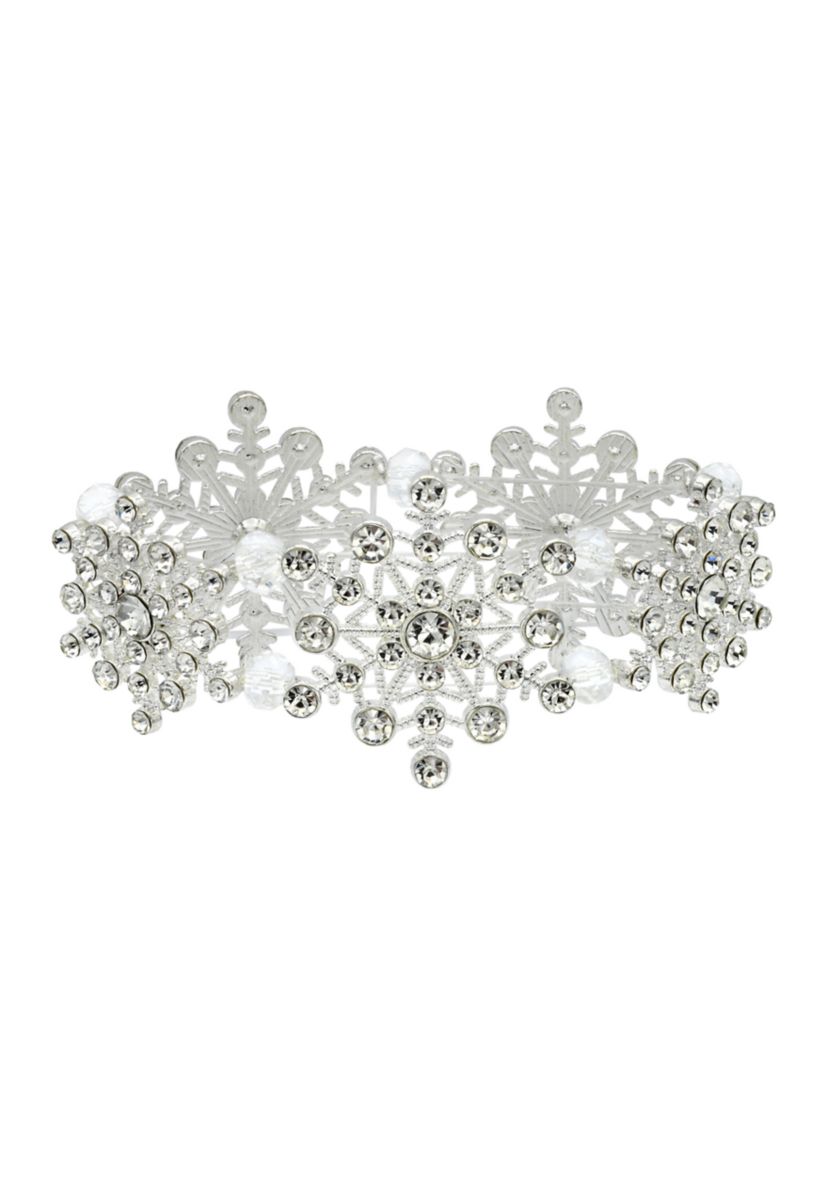 Crystal Snowflake Stretch Bracelet