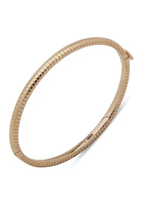 DKNY Gold Tone Snake Chain Bangle Bracelet, 8 in -  0642447692402