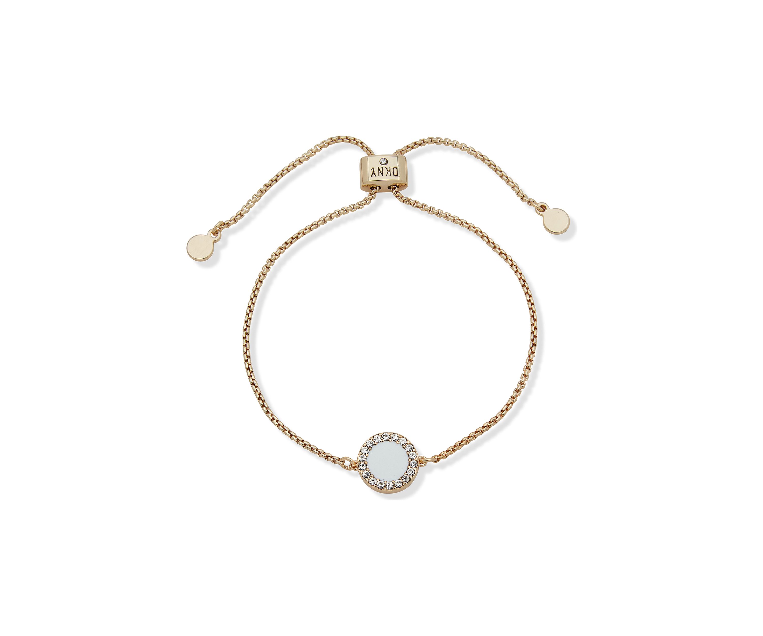 Gold Tone Inlay Slider Bracelet