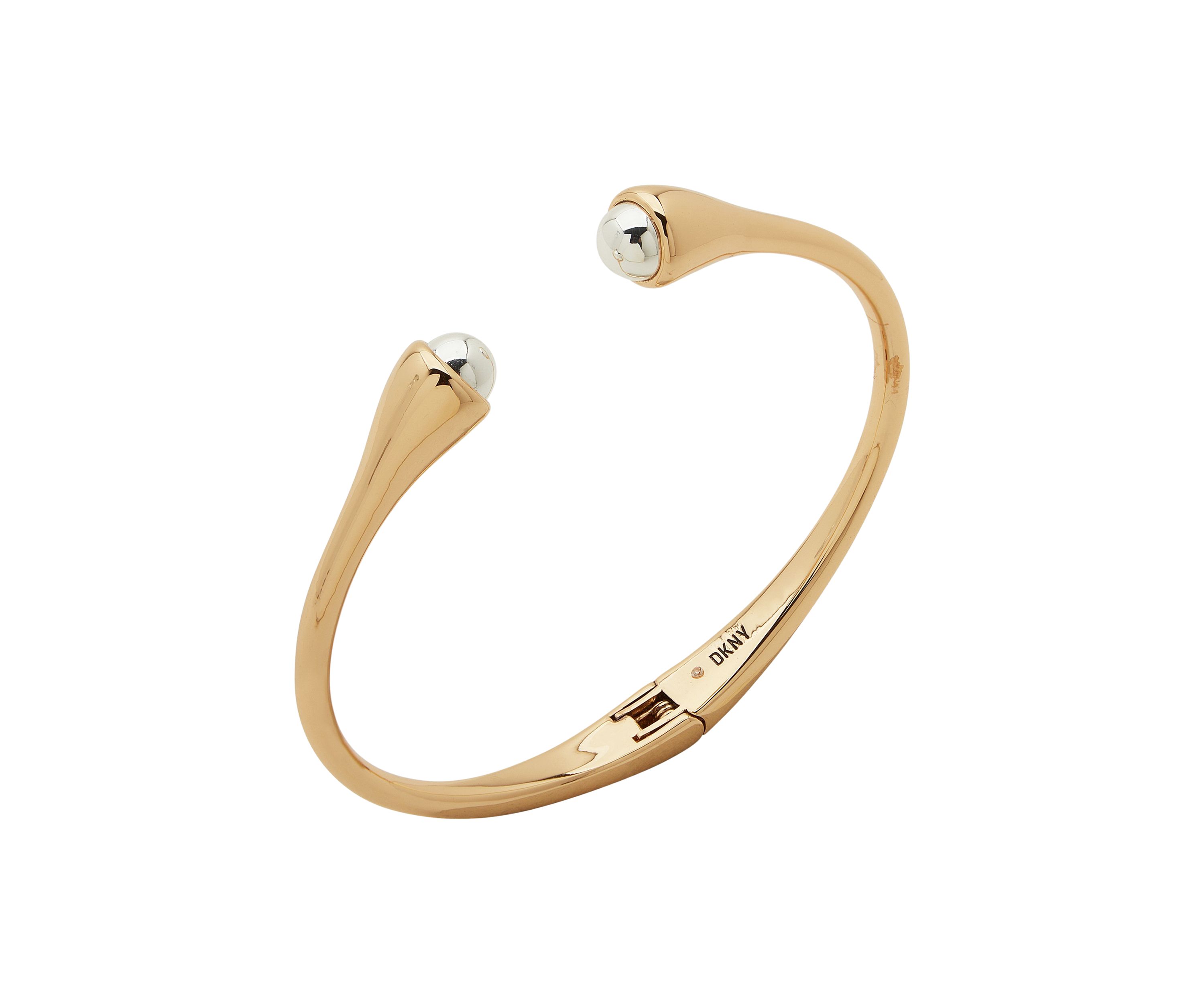 Two Tone Bead Cuff Bracelet