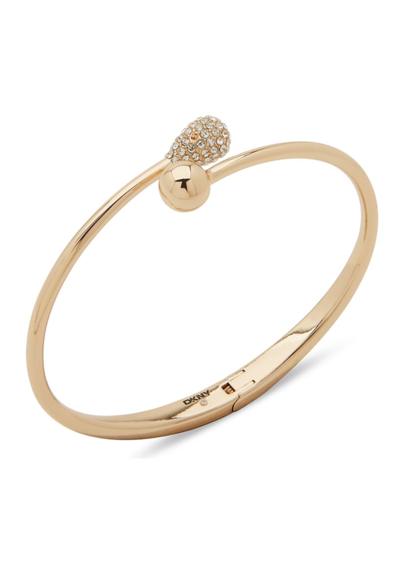 Gold Tone Crystal Cuff Bracelet