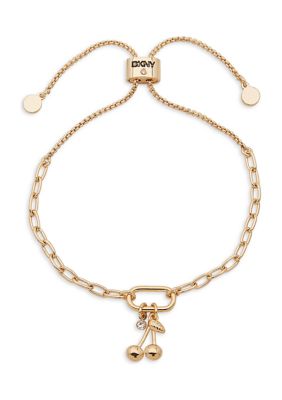 DKNY Gold Tone Cherry Slider Bracelet -  580087404B00255