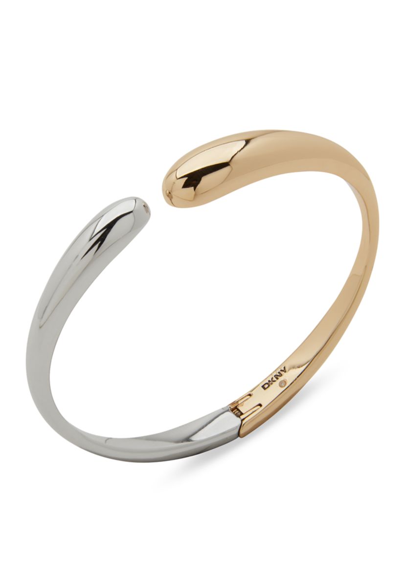 Two Tone Mixed Metal Cuff Bracelet