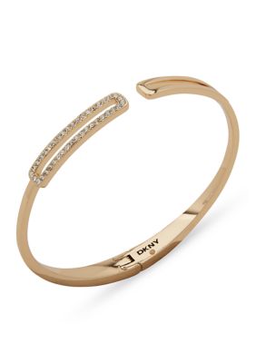DKNY Open Pave Cuff Hinge Bracelet