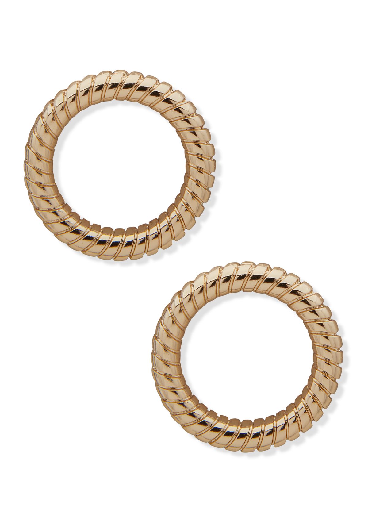 Gold Tone Snake Chain Post Earrings