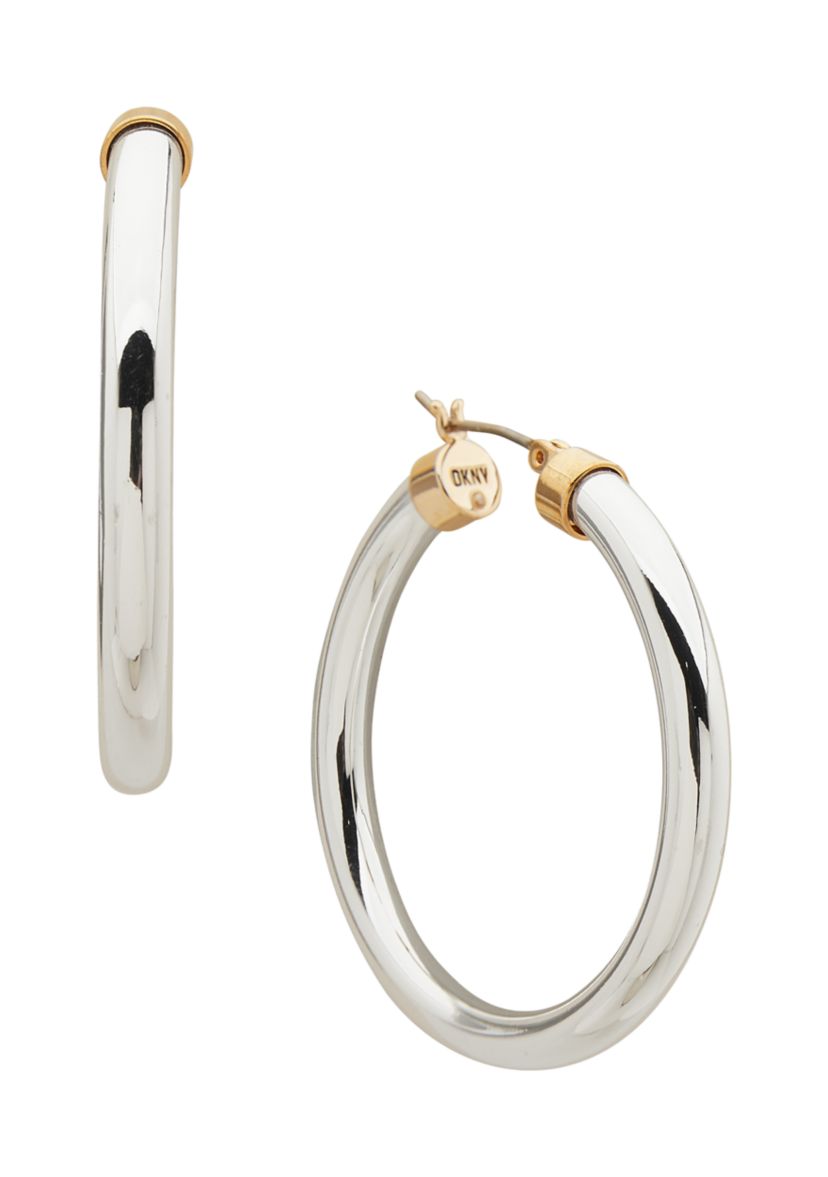 Two Tone Hoop Earrings