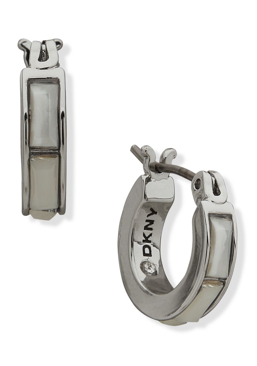 14mm Baguette Hoop Earrings