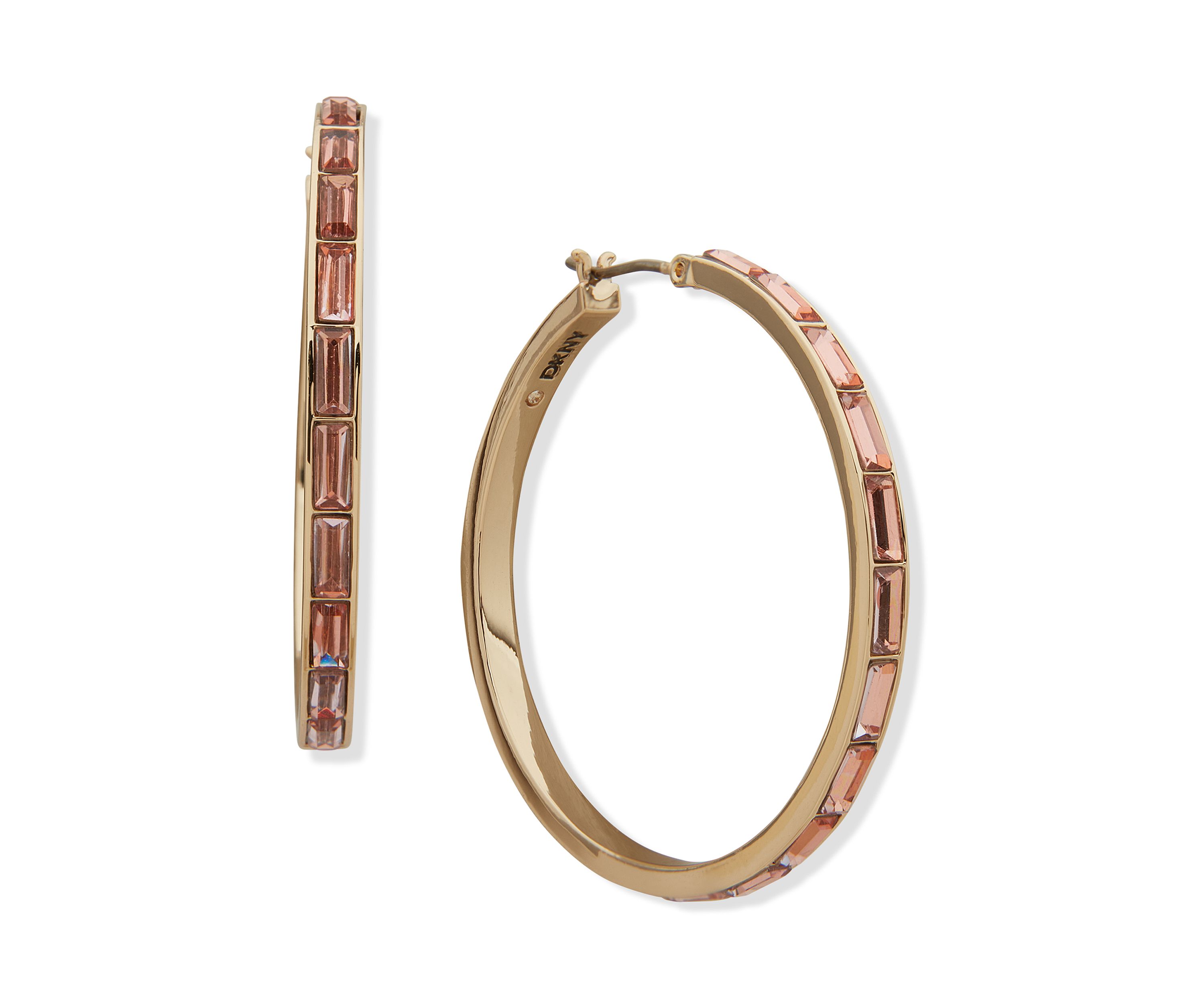 40 Millimeter Baguette Hoop Earrings