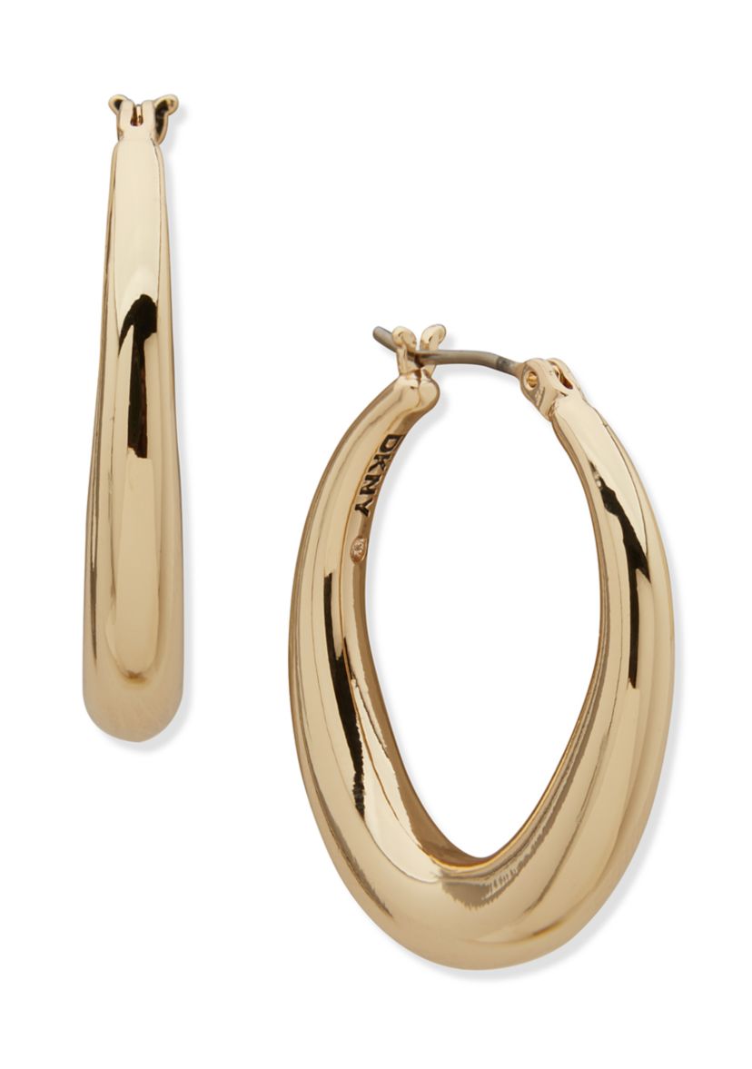DKNY Tapered Hoop Earrings Belk