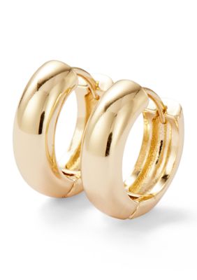 DKNY Gold Tone Huggie Earrings