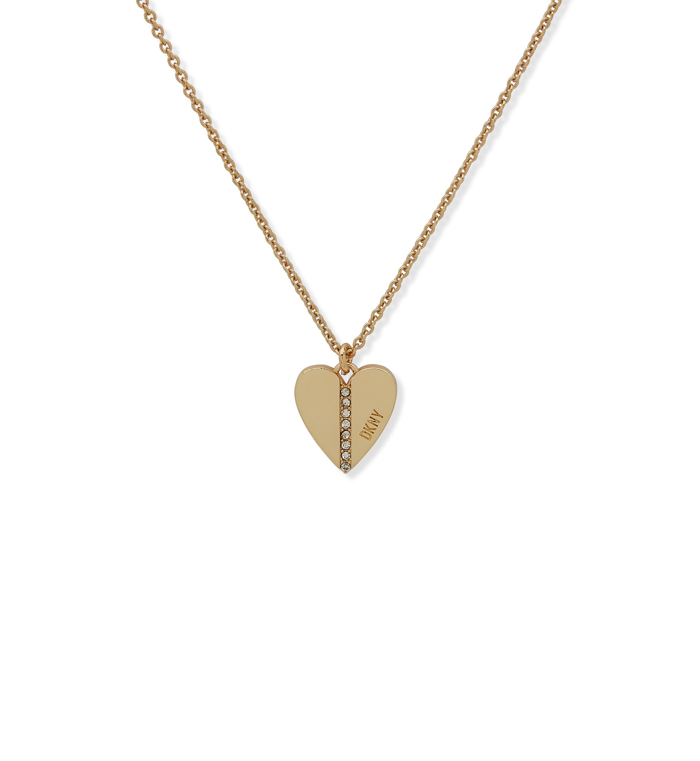 Gold Tone 16" Heart Necklace