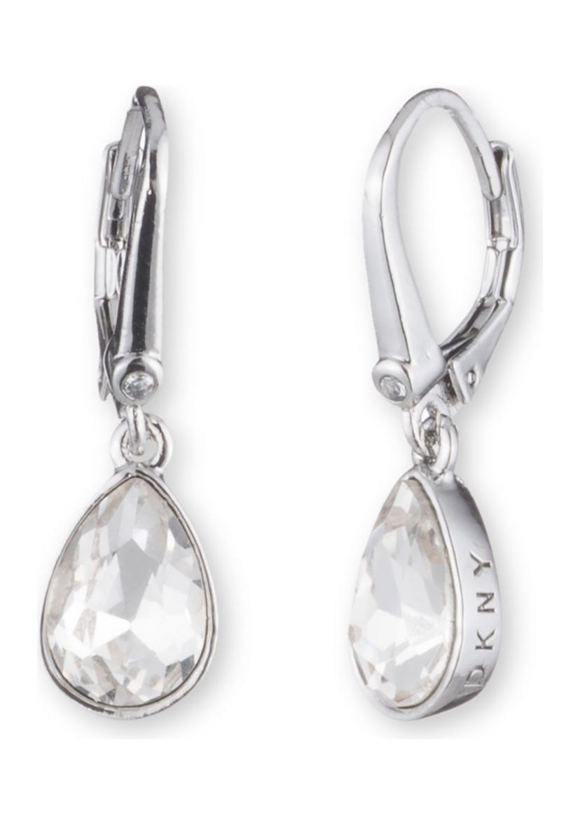 Crystal Stone Teardrop Earrings