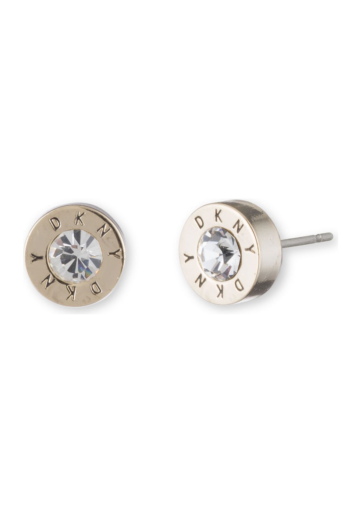 Crystal Logo Stone Stud Earrings