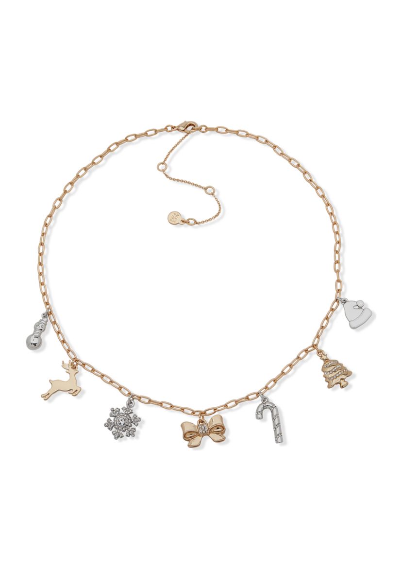  Crystal Christmas Charm Positive Vibes All Day, Every Day Necklace
