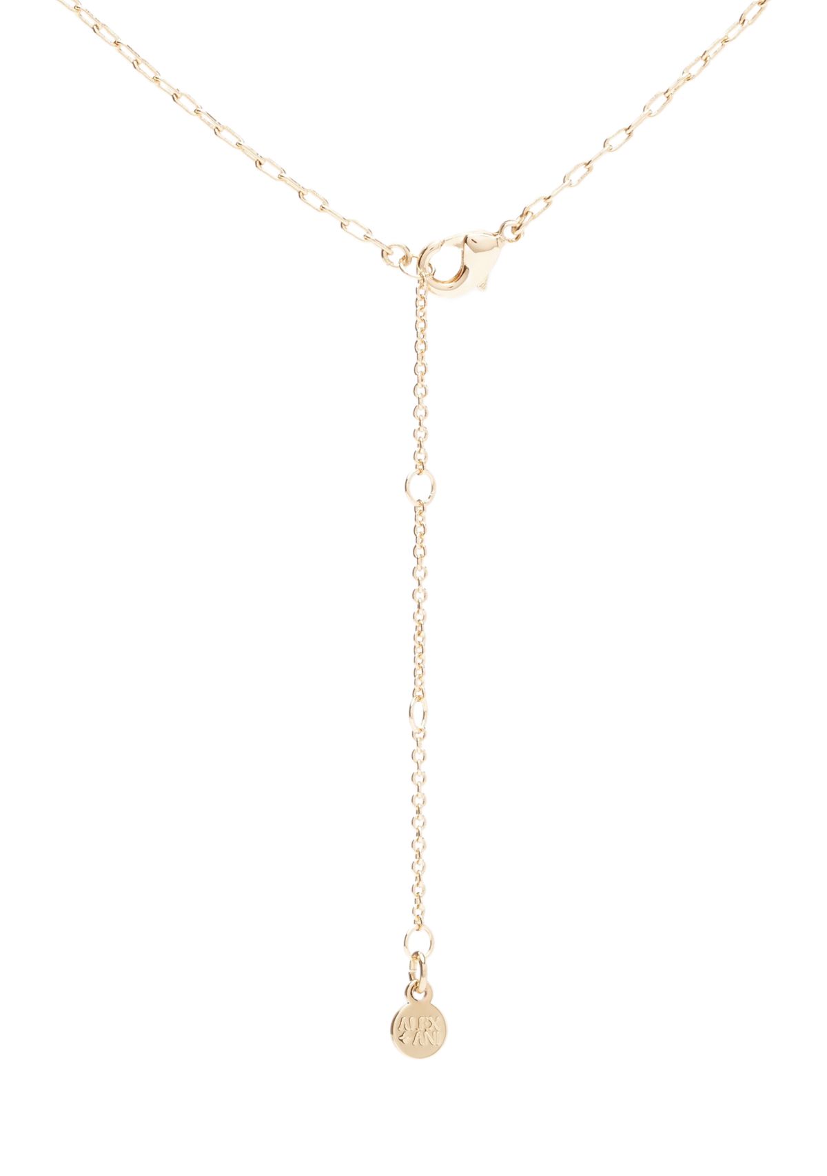 Gold Tone 16" Crystal Love Charm Pendant Necklace