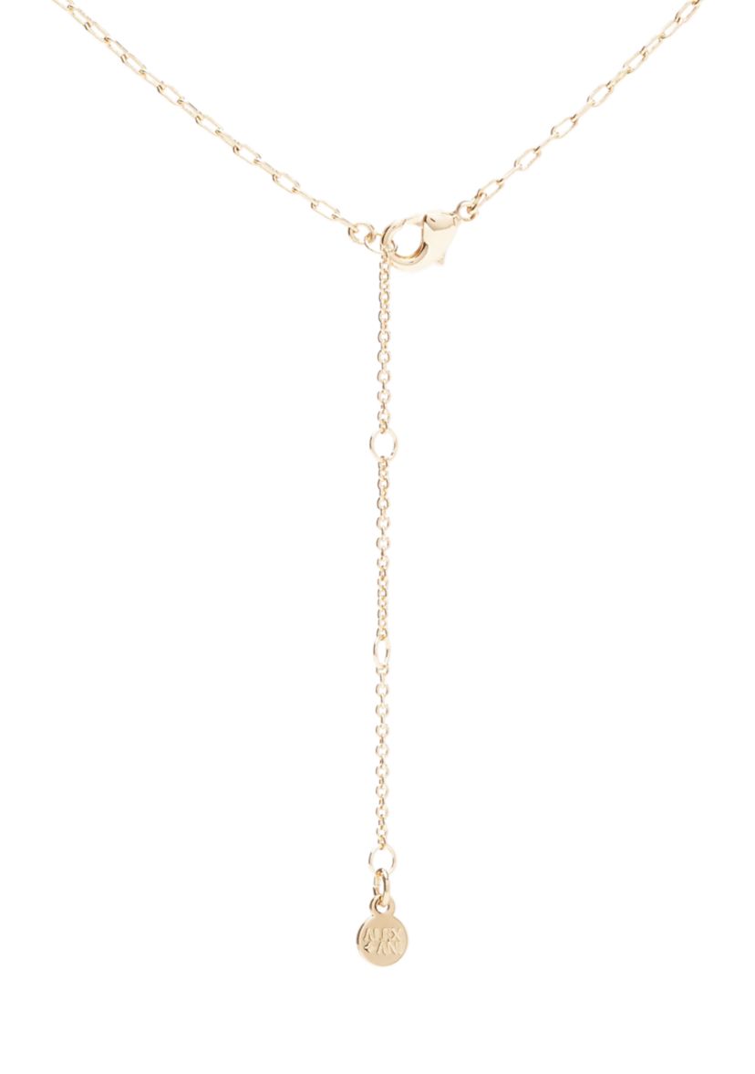 Gold Tone 16" Crystal Love Charm Pendant Necklace