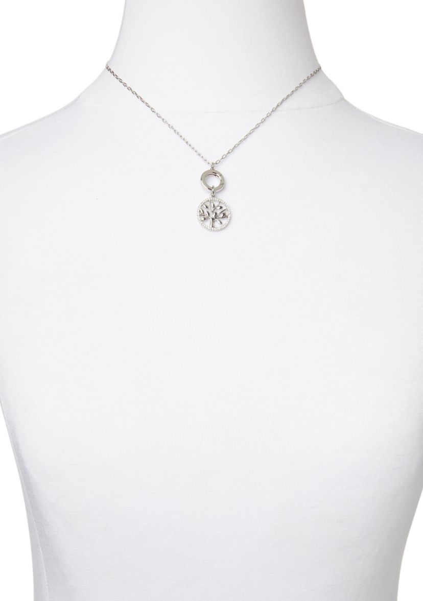 16 Silver Tone Pendant Necklace and Earrings Set