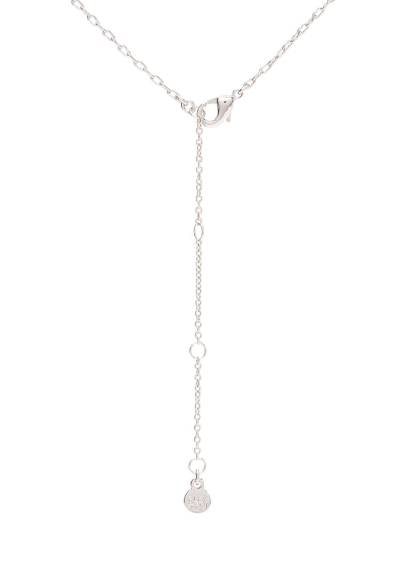 Silver Tone 16" Blue Winter Charm Pendant Necklace