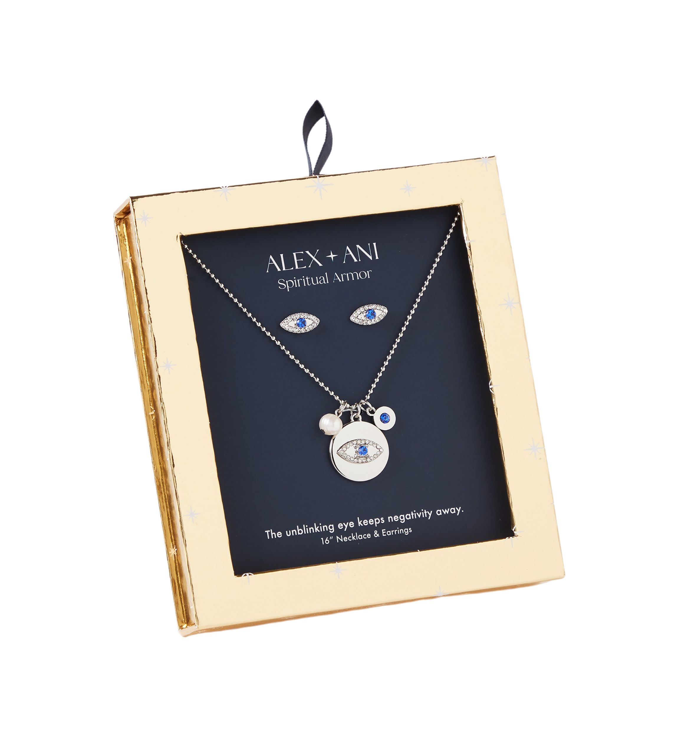 Evil Eye Earring and Pendant Necklace Set