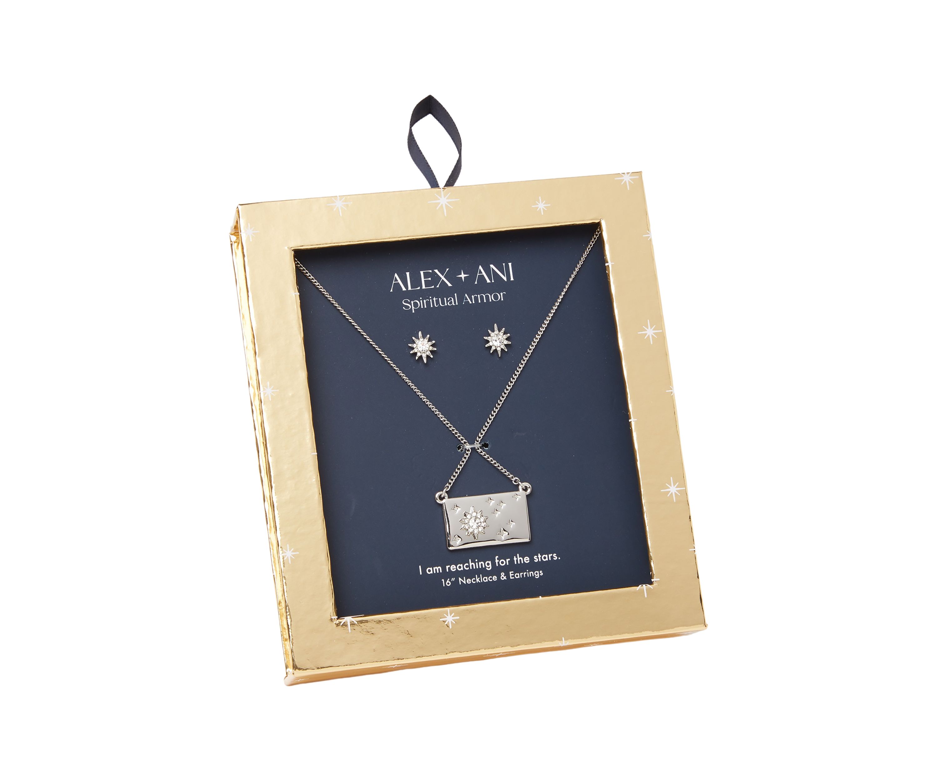 Silver Tone Necklace and Earring Set 