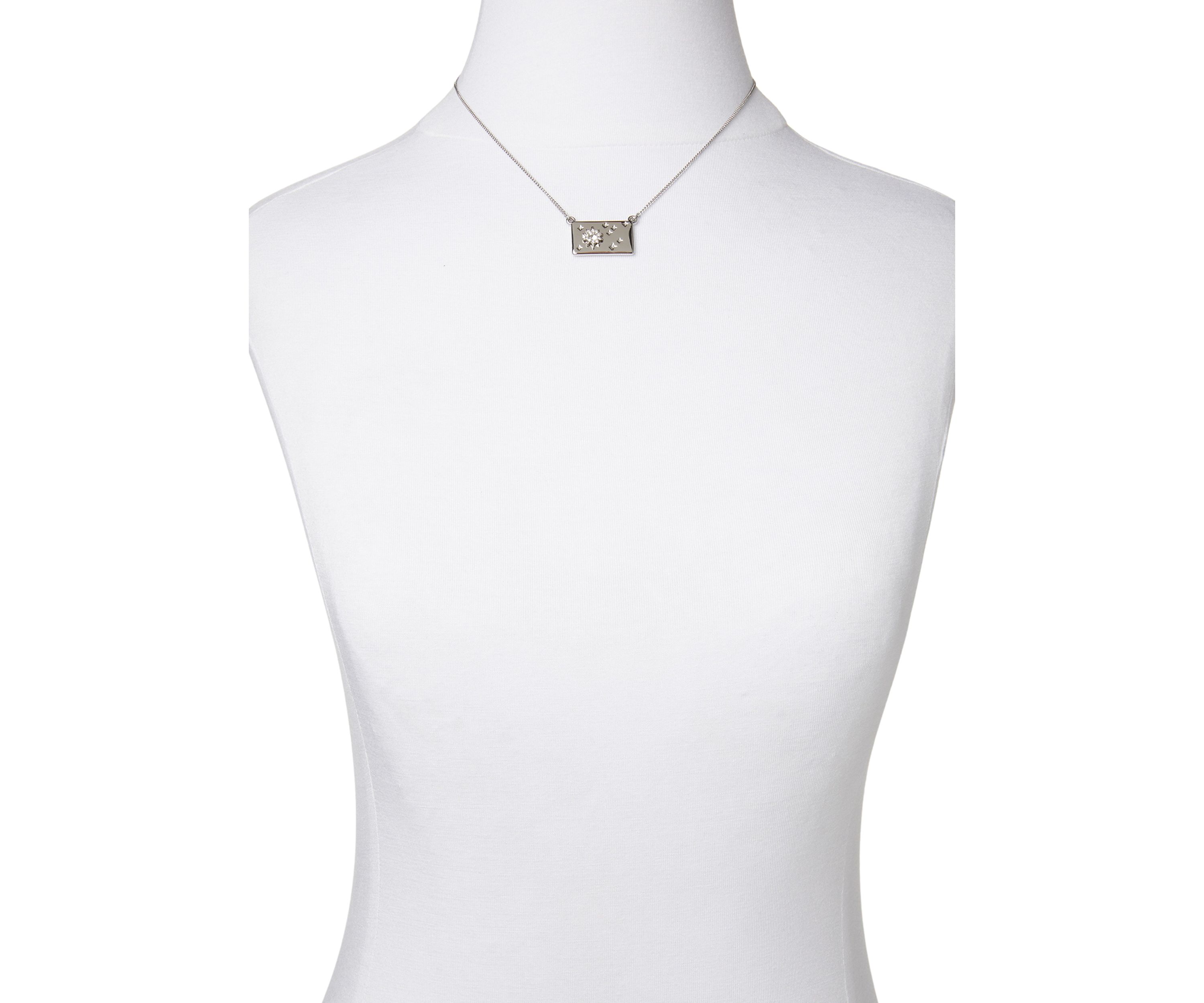Silver Tone Necklace and Earring Set 