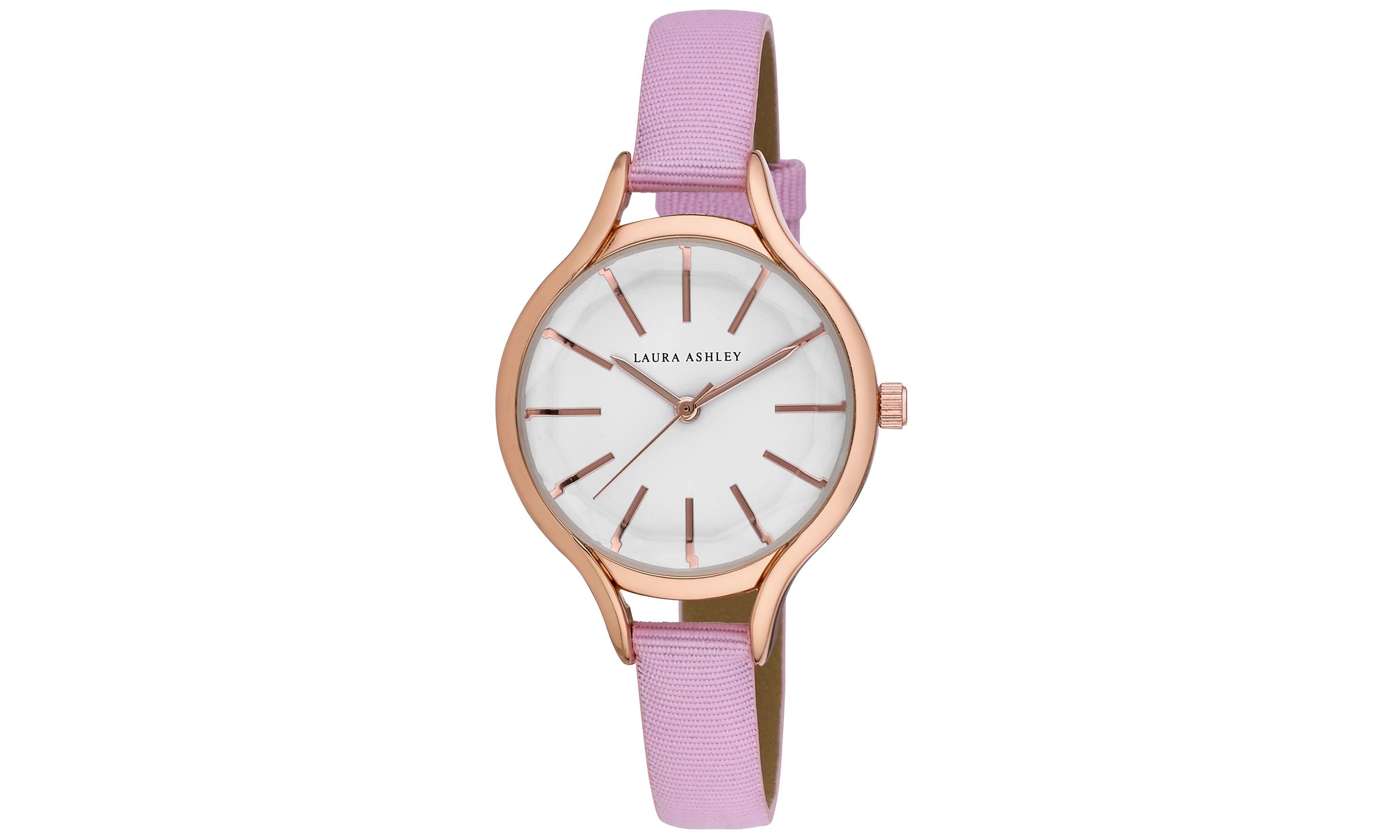 Case Canvas Pink Strap Watch