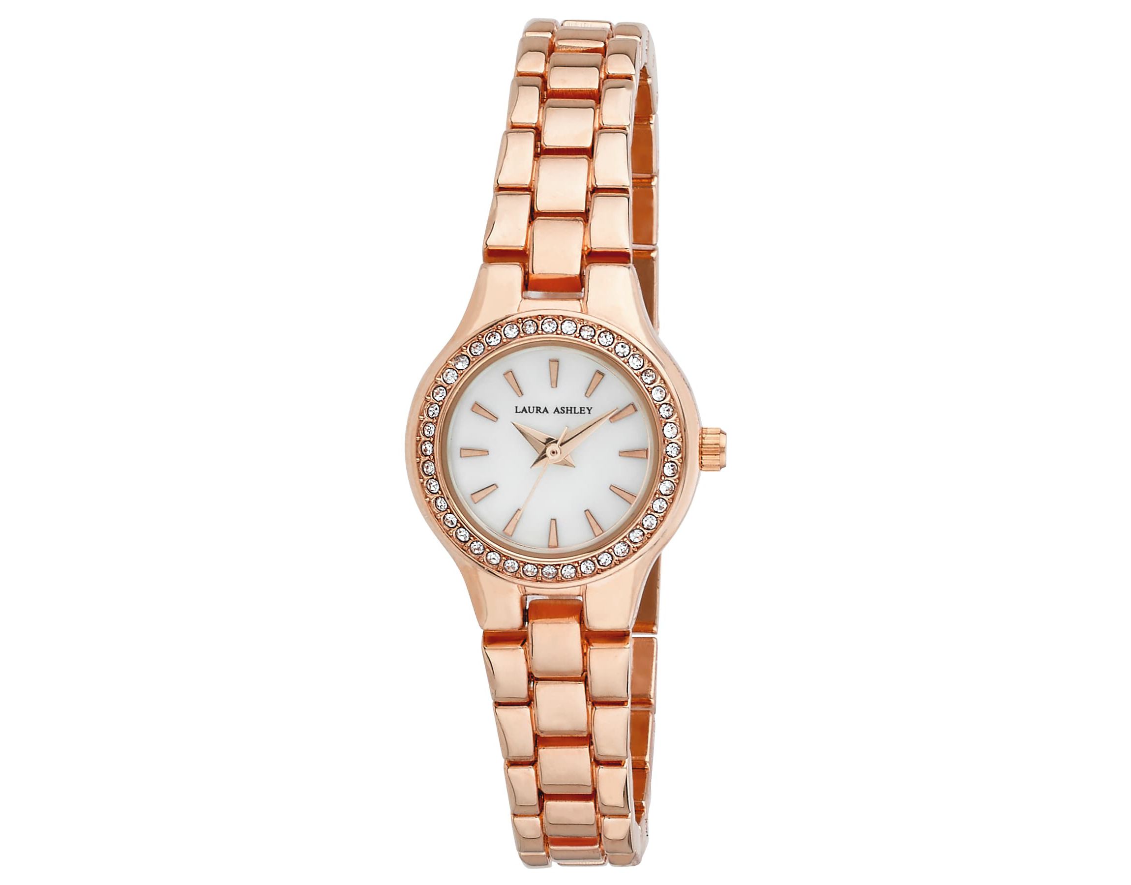 Laura Ashley Crystal Bezel Bracelet Watch | Belk
