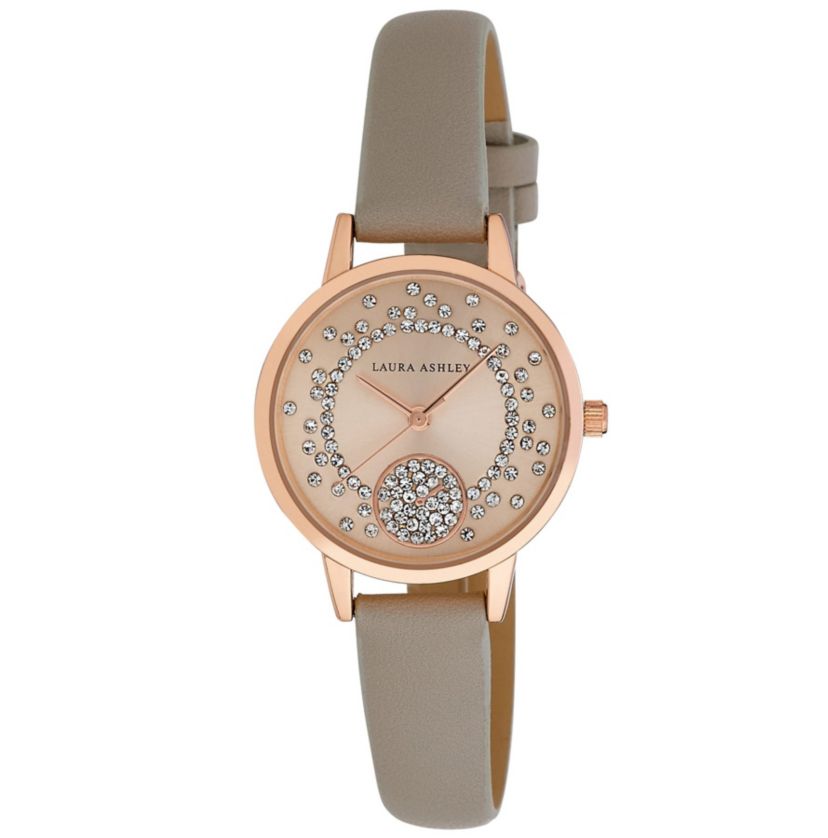 Green Round Case Stud Dial Watch