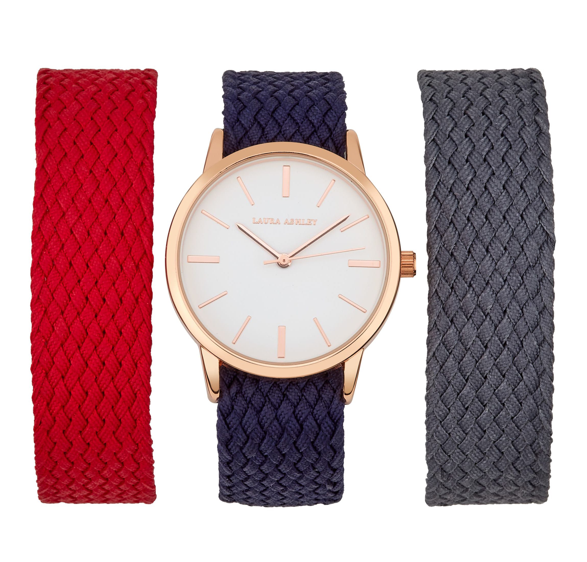 Watch Set 3 Interchangeable Fabric Straps