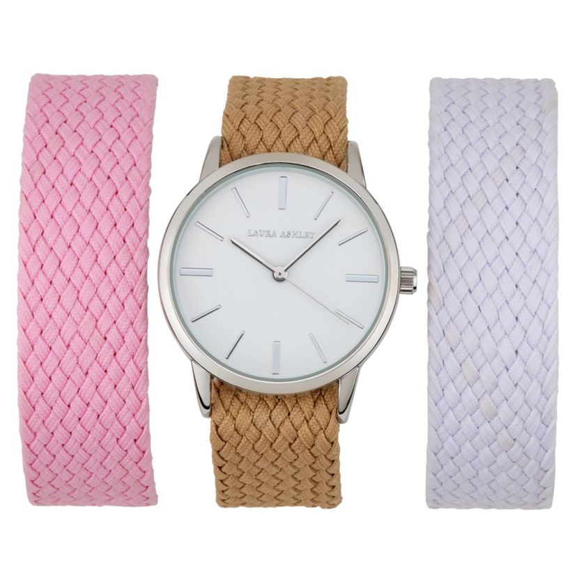 Watch Set 3 Interchangeable Fabric Straps