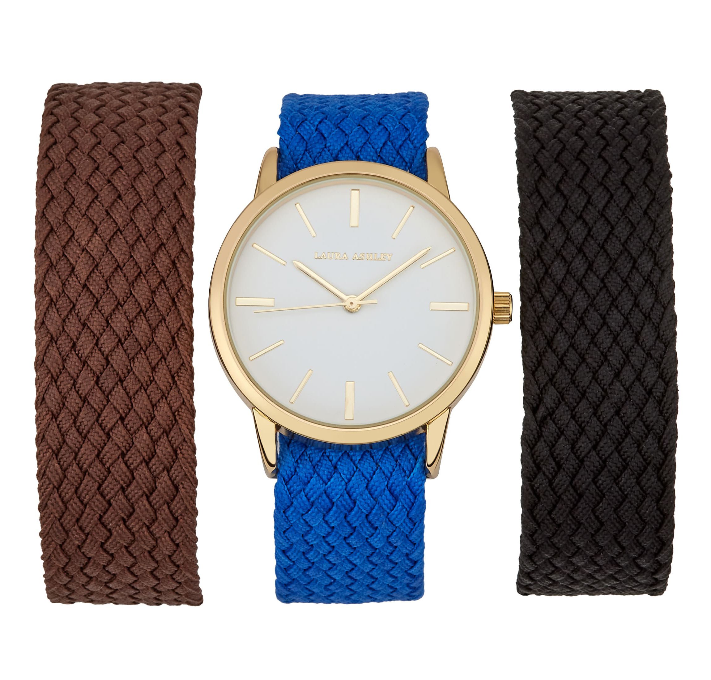 Watch Set 3 Interchangeable Fabric Straps