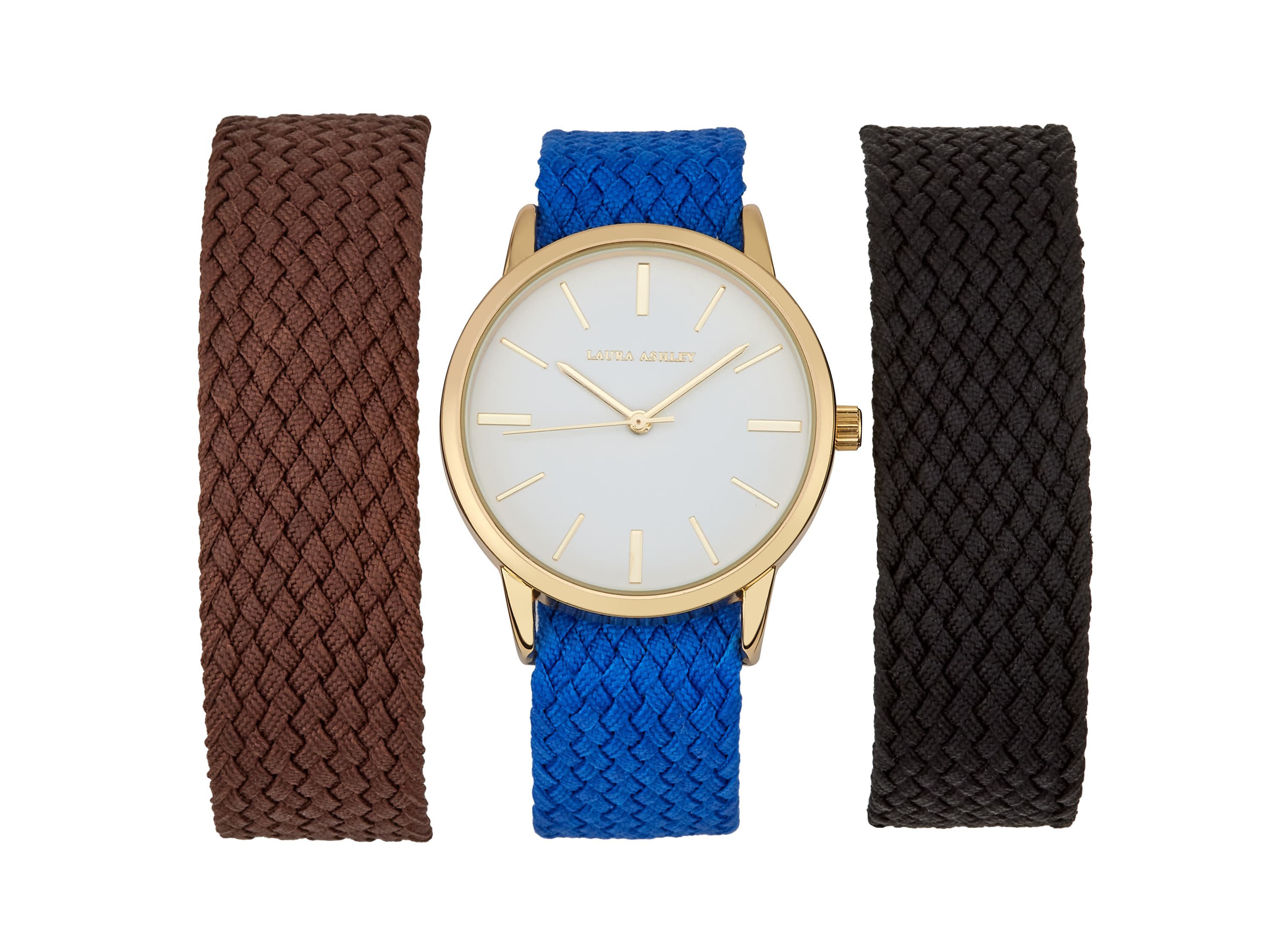 Watch Set 3 Interchangeable Fabric Straps