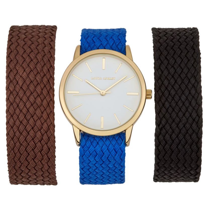 Watch Set 3 Interchangeable Fabric Straps
