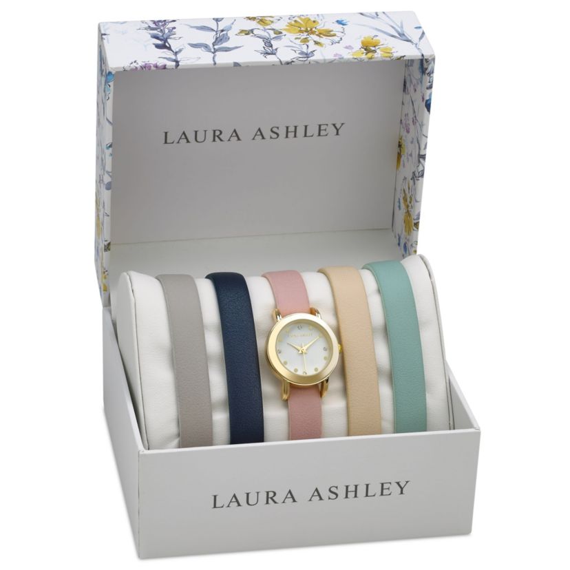 Mini Round Case Watch Set 5 Interchangeable Straps