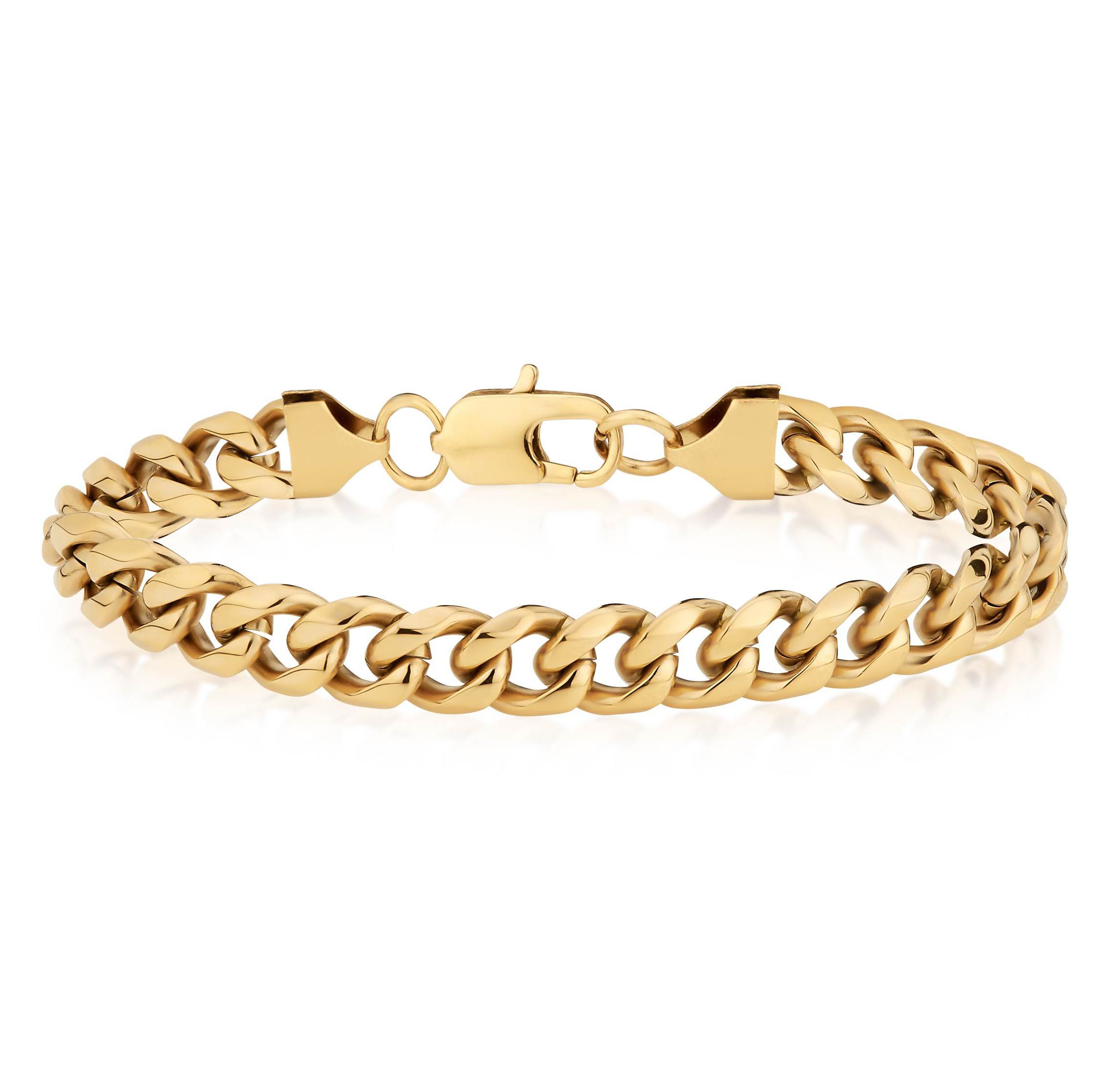 Gold Curb Link Sterling