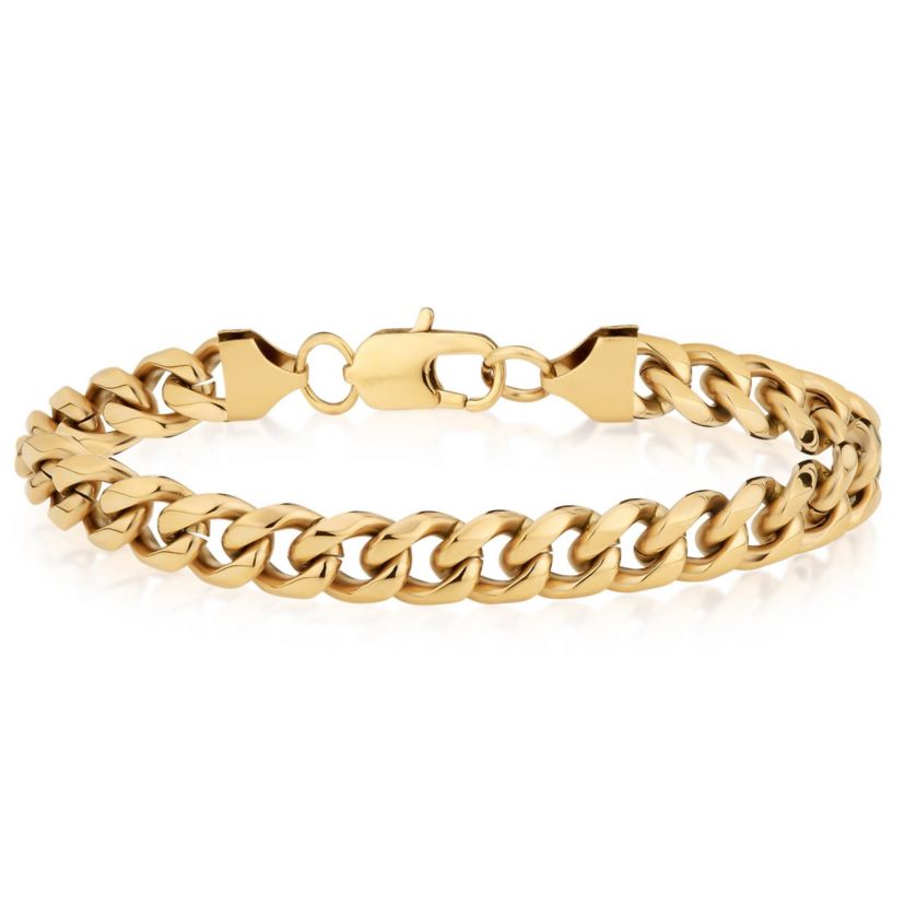 Gold Curb Link Sterling