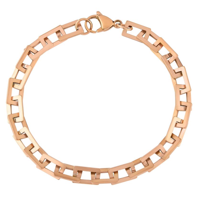 Rose Gold Square Link 8