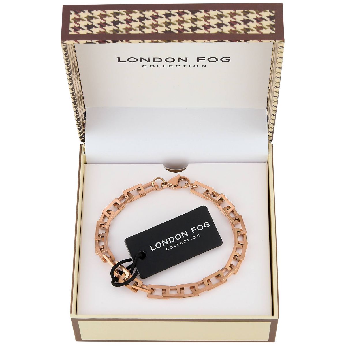 Rose Gold Square Link 8