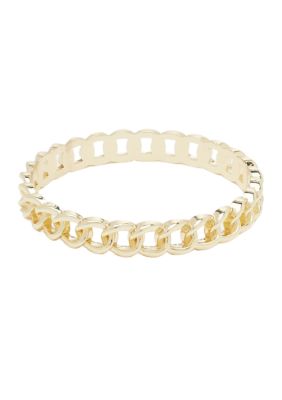 Rj Graziano Gold Tone Link Chain Bangle Bracelet