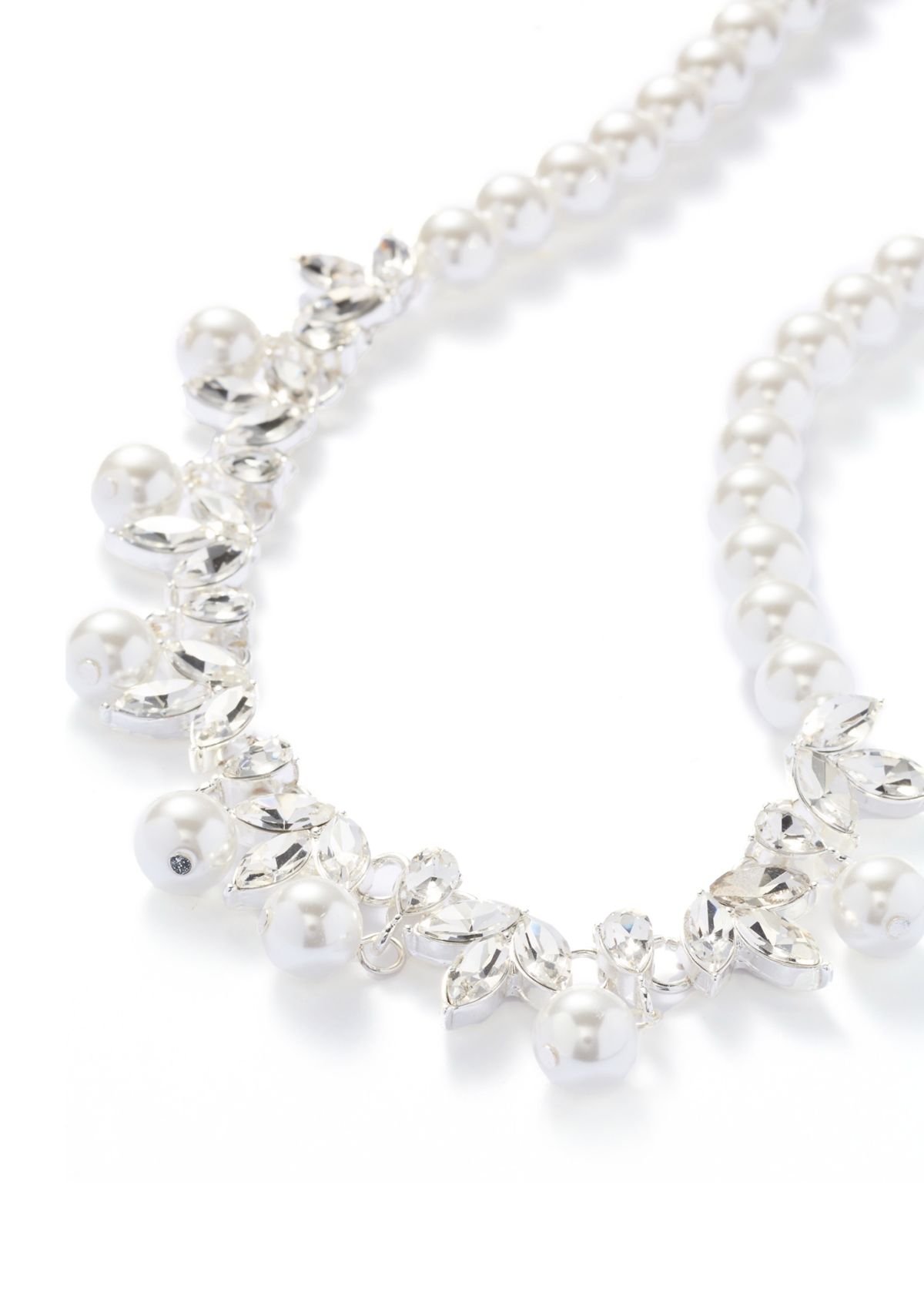 Marquise Crystal Pearl Frontal Necklace