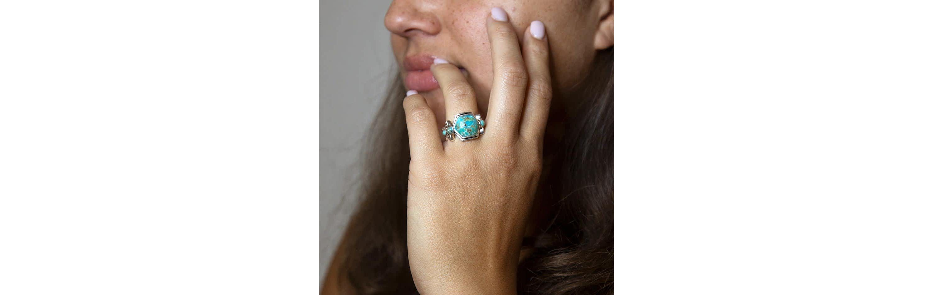 Barse Jewelry Emile Blue Turquoise and Sterling Silver Ring