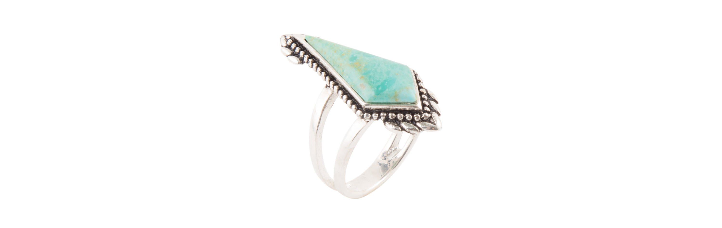 Anemone Turquoise and Sterling Silver Statement Turquoise Ring