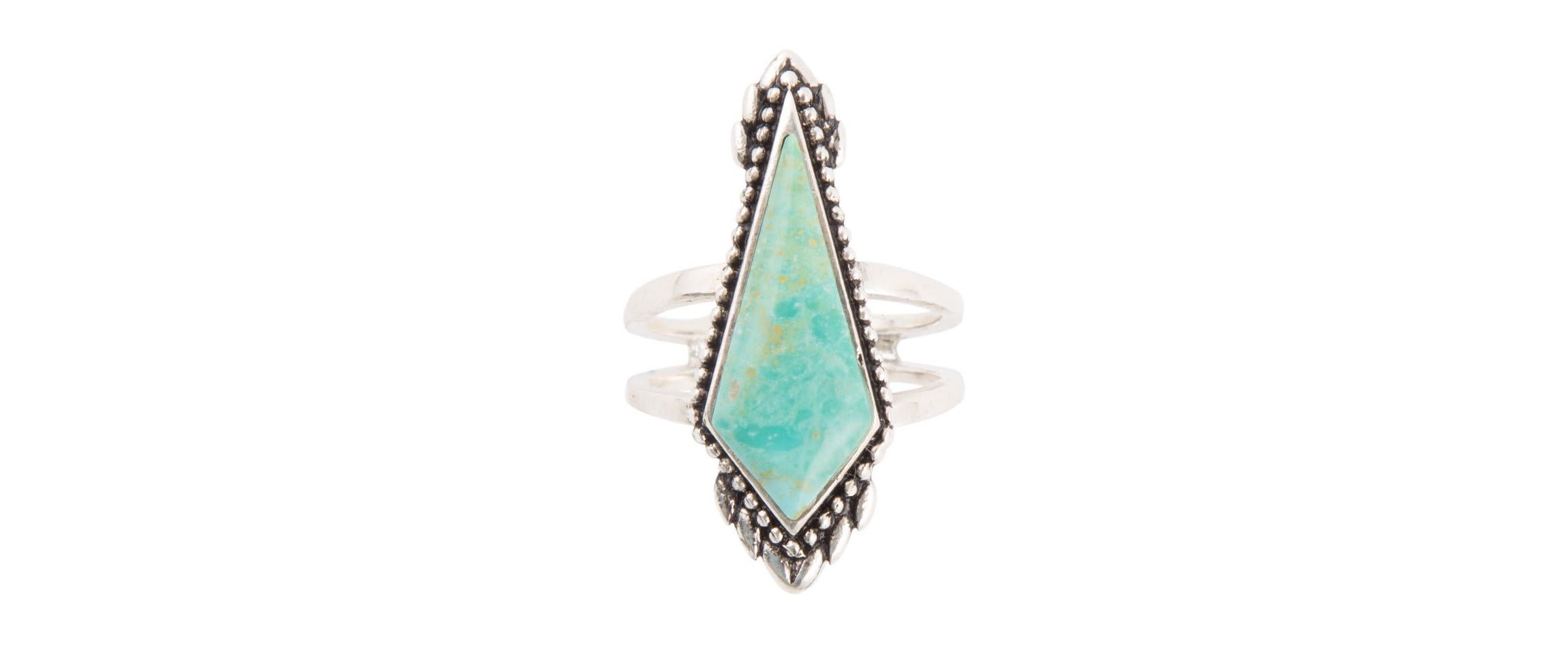 Anemone Turquoise and Sterling Silver Statement Turquoise Ring