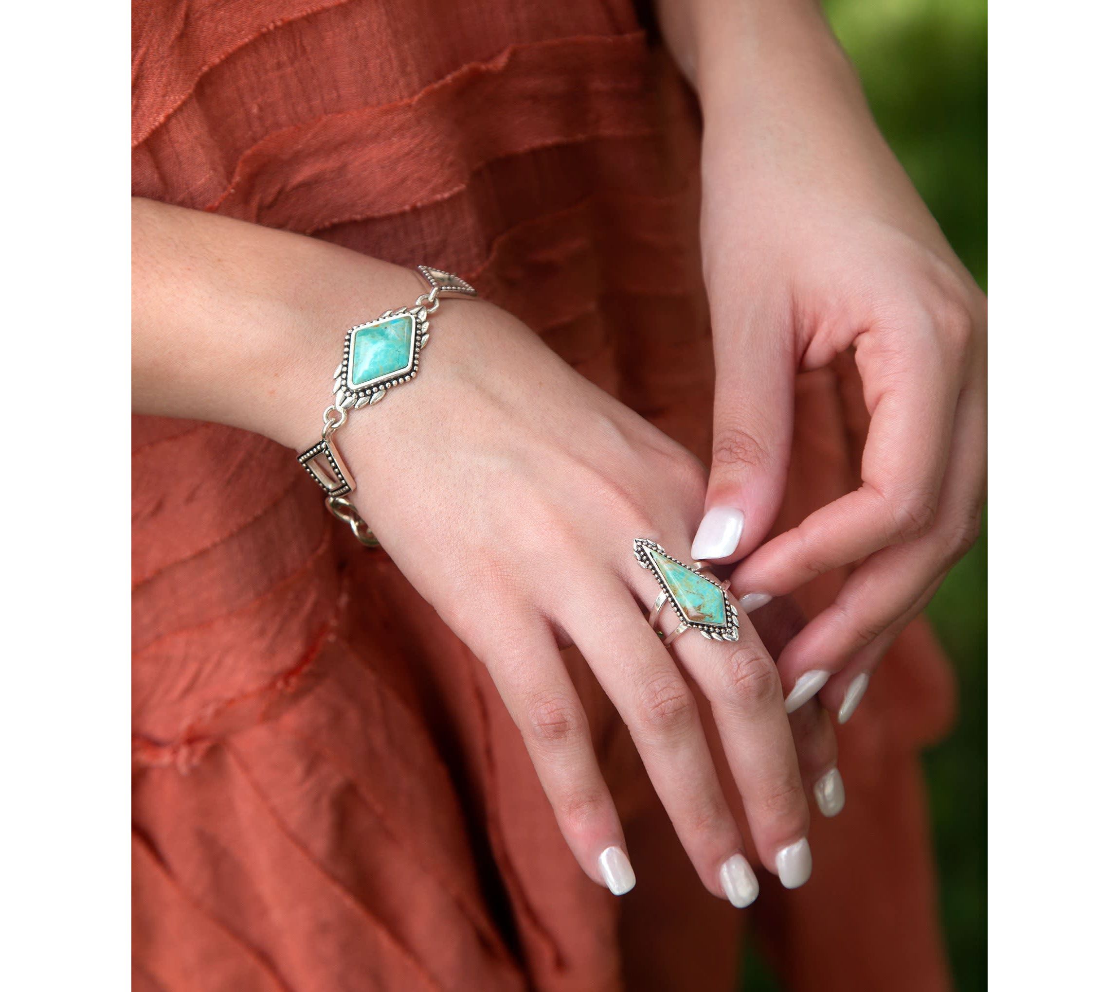 Anemone Turquoise and Sterling Silver Statement Turquoise Ring