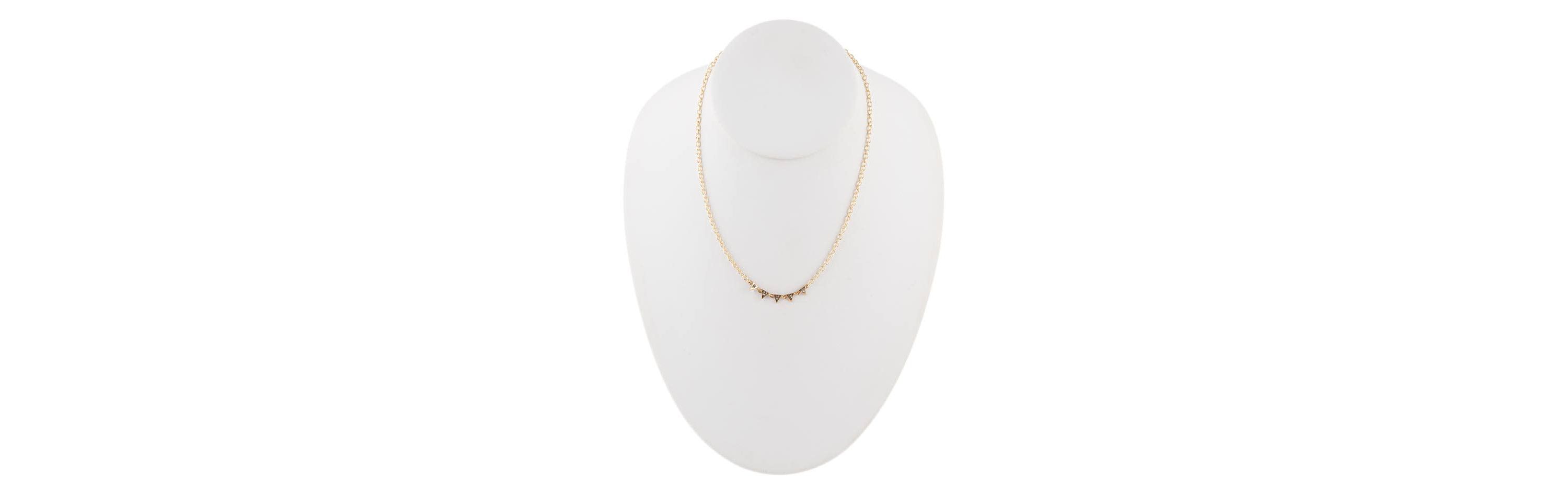 Flag It Marcasite and Bronze Necklace