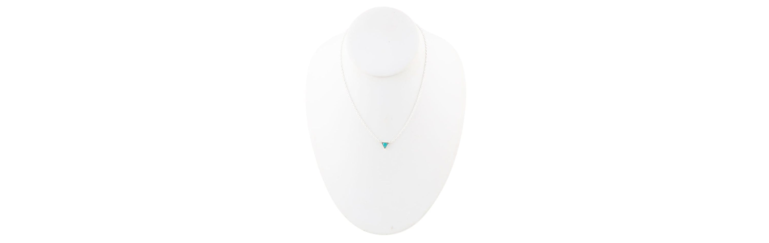 Turquoise and Sterling Silver Trident Necklace