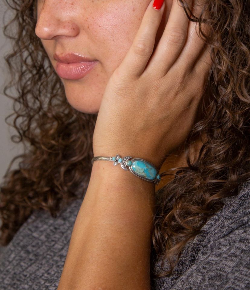 Barse Jewelry Emile Blue Turquoise Sterling Silver Cuff Bracelet