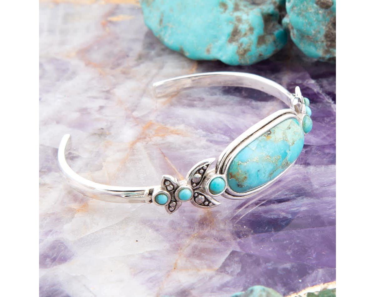 Barse Jewelry Emile Blue Turquoise Sterling Silver Cuff Bracelet