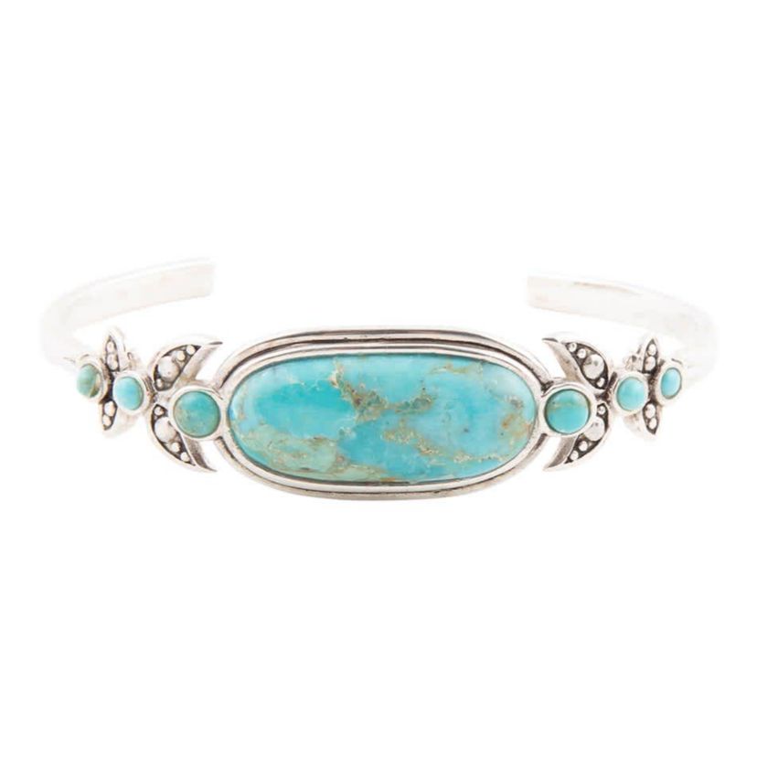 Barse Jewelry Emile Blue Turquoise Sterling Silver Cuff Bracelet