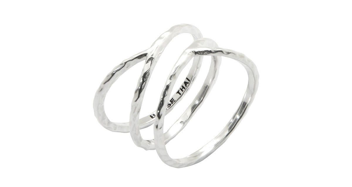 Criss Cross Sterling Silver Ring
